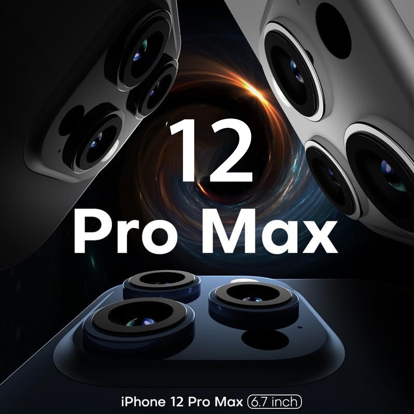 Eligo for iPhone 12 Pro Max Case, Compatible with MagSafe, with Magnetic Invisible Stand,【Shockproof Military-Grade Protection】Soft Silicone Phone Cover with Kickstand for Apple 12 Pro Max (Black)