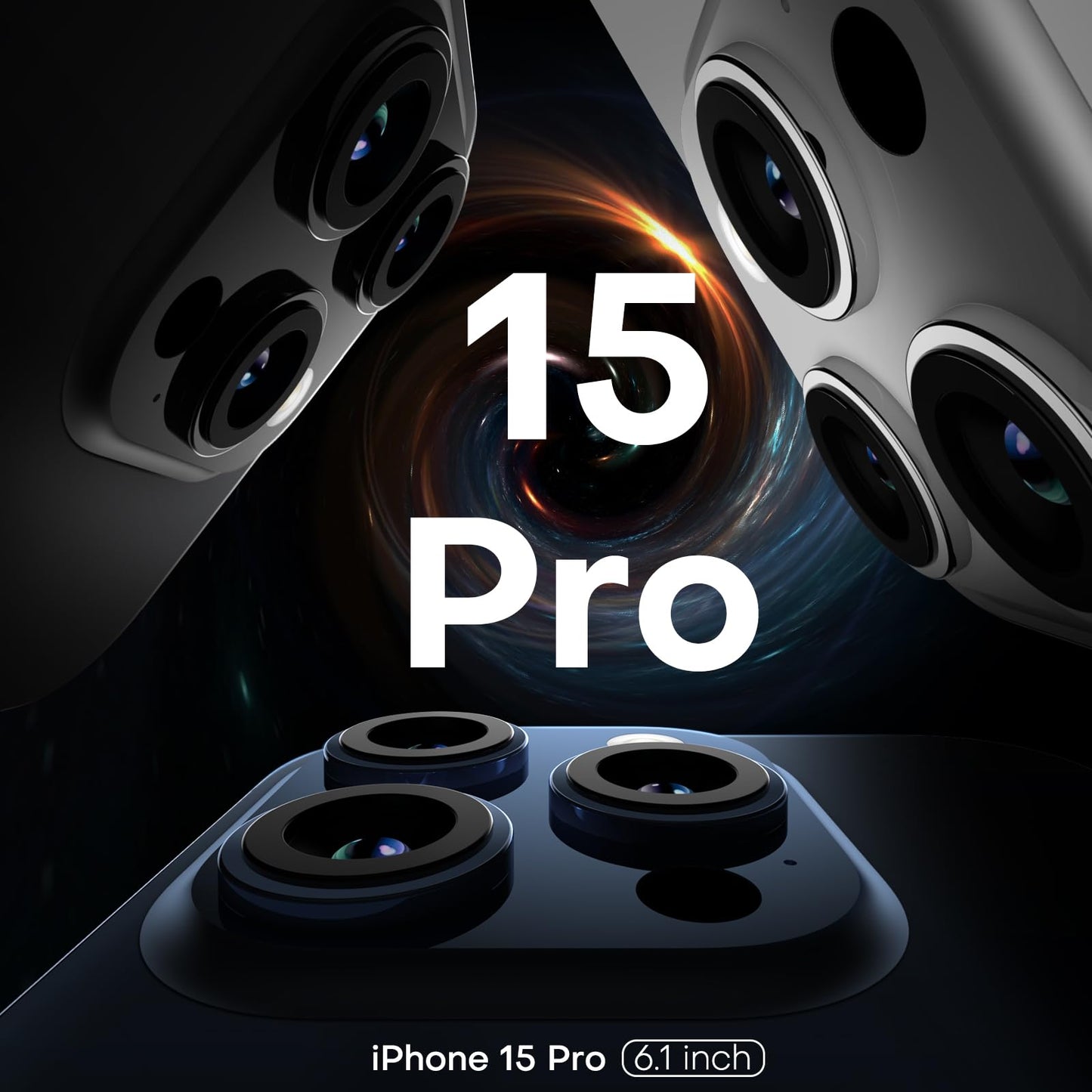 Eligo for iPhone 15 Pro Case, Compatible with MagSafe, with Magnetic Invisible Stand,【Shockproof Military-Grade Protection】Soft Silicone Phone Cover with Kickstand for Apple 15 Pro (Black)